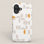 Mid Century Modern organic geometric snow pattern 7 iPhone Case Gallery Image 1