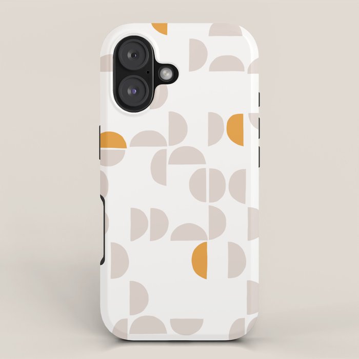 Mid Century Modern organic geometric snow pattern 7 iPhone Case Gallery Image 1