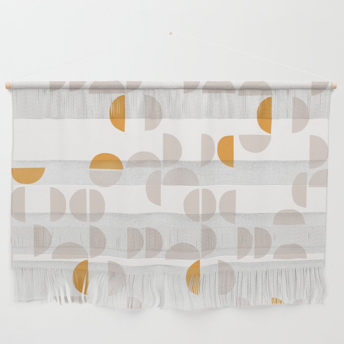 Mid Century Modern organic geometric snow pattern 7 Wall Hanging Gallery Image 1