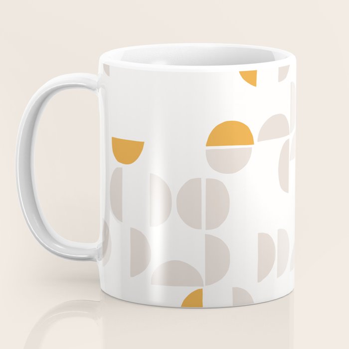 Mid Century Modern organic geometric snow pattern 7 Coffee Mug Gallery Image 3