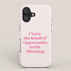 Retro Morning Quote Nº1  pink iPhone Case Gallery Image 1
