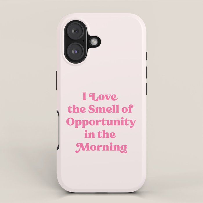 Retro Morning Quote Nº1  pink iPhone Case Gallery Image 1