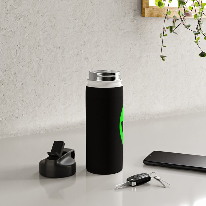 Black and Green Alien Head Shape Water Bottle Gallery Image 4