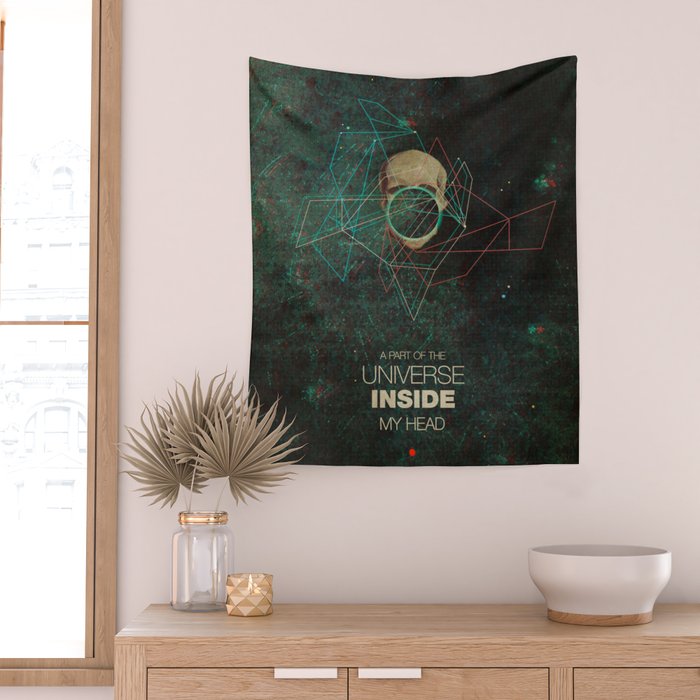 A Part Of The Universe Inside My Head Wall Tapestry Gallery Image 2