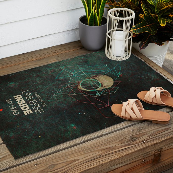 A Part Of The Universe Inside My Head Outdoor Rug Gallery Image 2