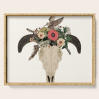 cow skull flowers Serving Tray Gallery Image 1