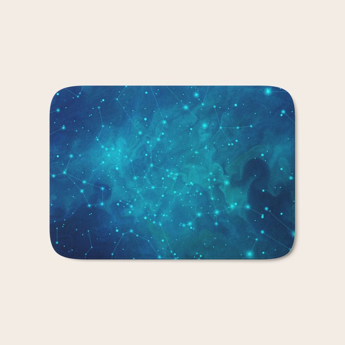 Indigo Nebula Bath Mat Gallery Image 1