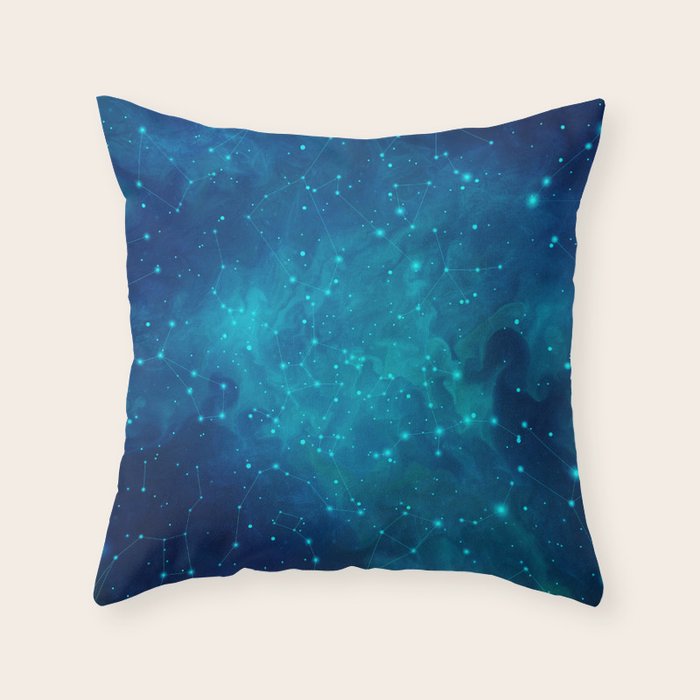 Indigo Nebula Throw Pillow Gallery Image 6