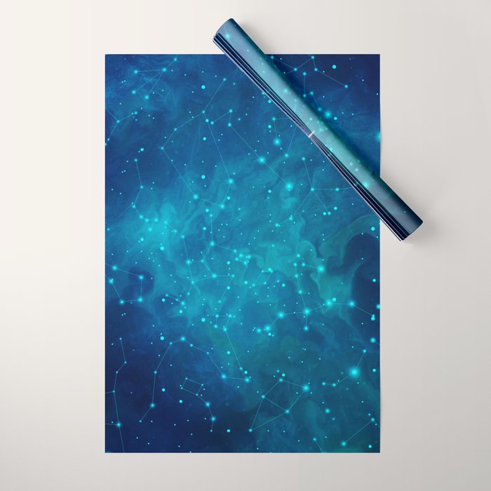 Indigo Nebula Wrapping Paper Gallery Image 1