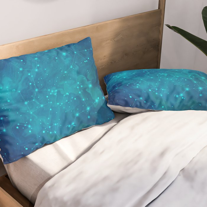Indigo Nebula Pillow Sham Gallery Image 2