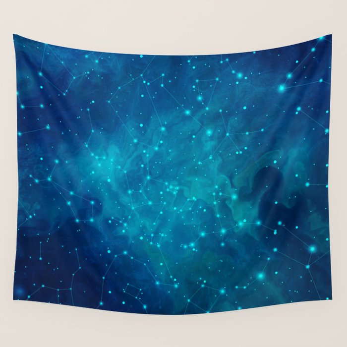 Indigo Nebula Wall Tapestry Gallery Image 1