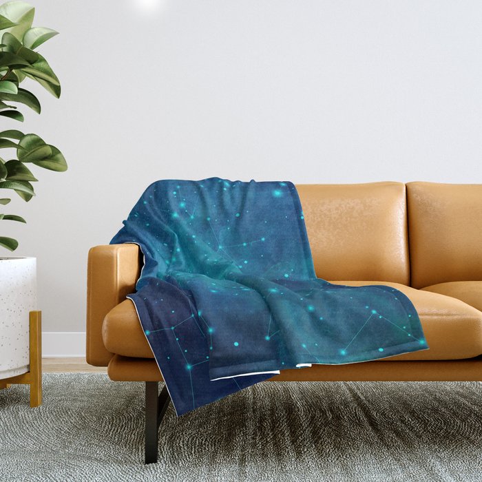Indigo Nebula Throw Blanket Gallery Image 1