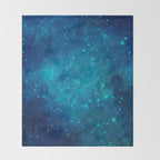 Indigo Nebula Throw Blanket Gallery Image 2