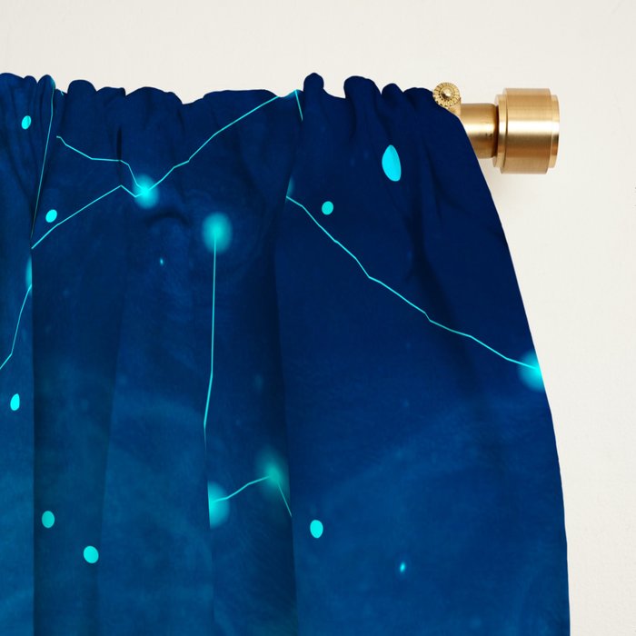 Indigo Nebula Window Curtain Gallery Image 2