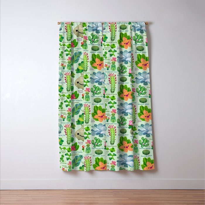 Baby succulent 4 - green Window Curtain Gallery Image 3