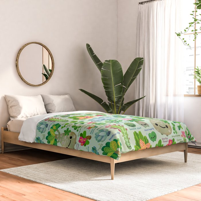 Baby succulent 4 - green Comforter Gallery Image 2