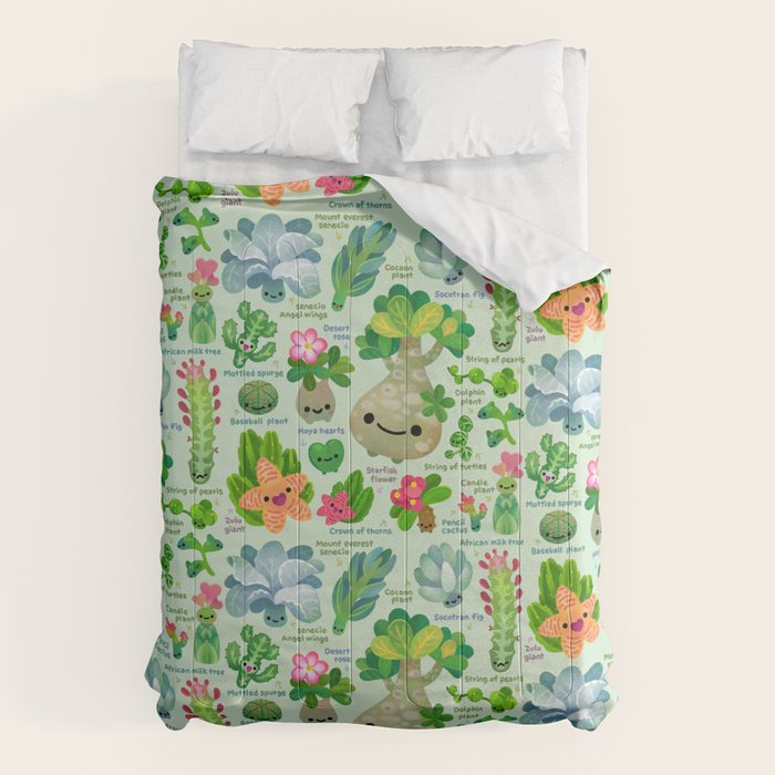 Baby succulent 4 - green Comforter Gallery Image 1