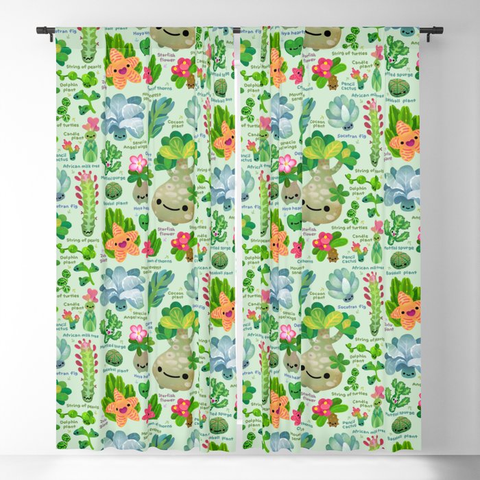 Baby succulent 4 - green Window Curtain Gallery Image 1