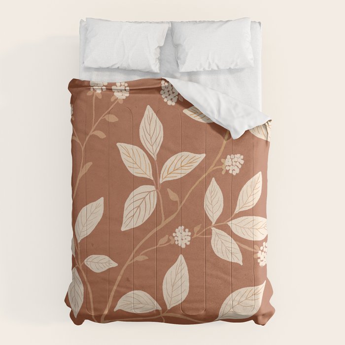 Terracotta Leaves Comforter Gallery Image 1