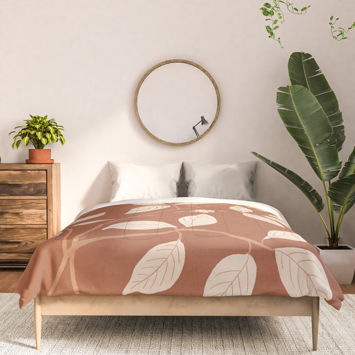 Terracotta Leaves Comforter Gallery Image 3
