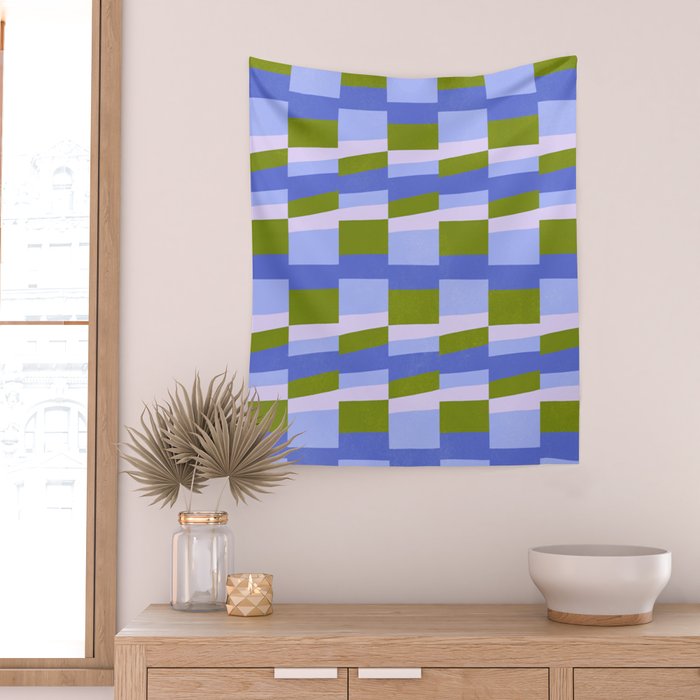 Woven Checkerboard, peri Wall Tapestry Gallery Image 2