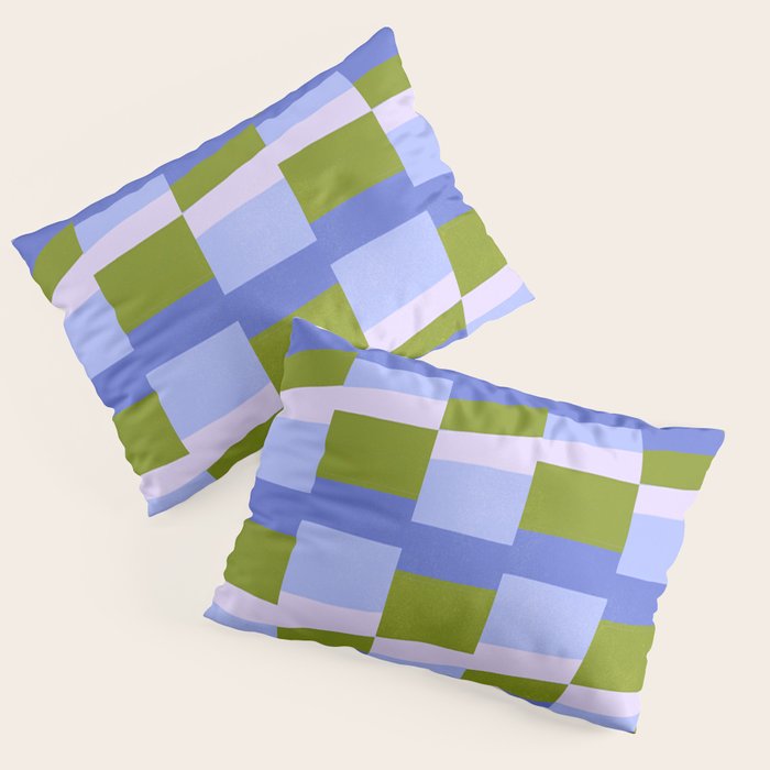 Woven Checkerboard, peri Pillow Sham Gallery Image 3