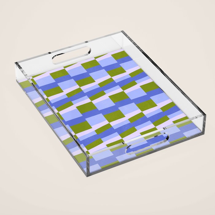 Woven Checkerboard, peri Acrylic Tray Gallery Image 1