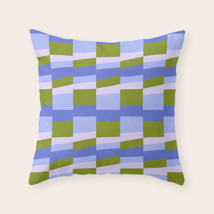 Woven Checkerboard, peri Throw Pillow Gallery Image 6