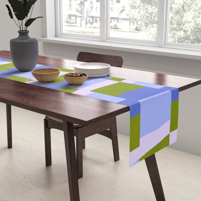 Woven Checkerboard, peri Table Runner Gallery Image 2