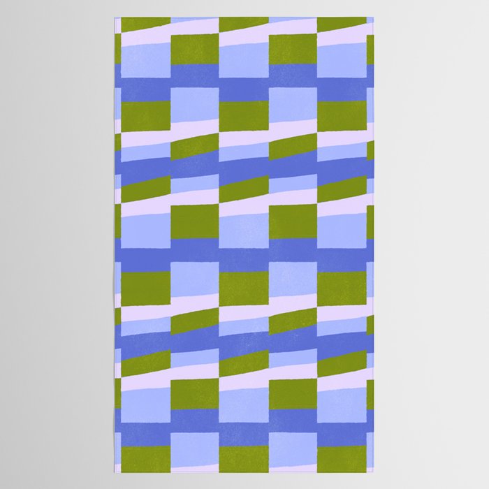 Woven Checkerboard, peri Tablecloth Gallery Image 2
