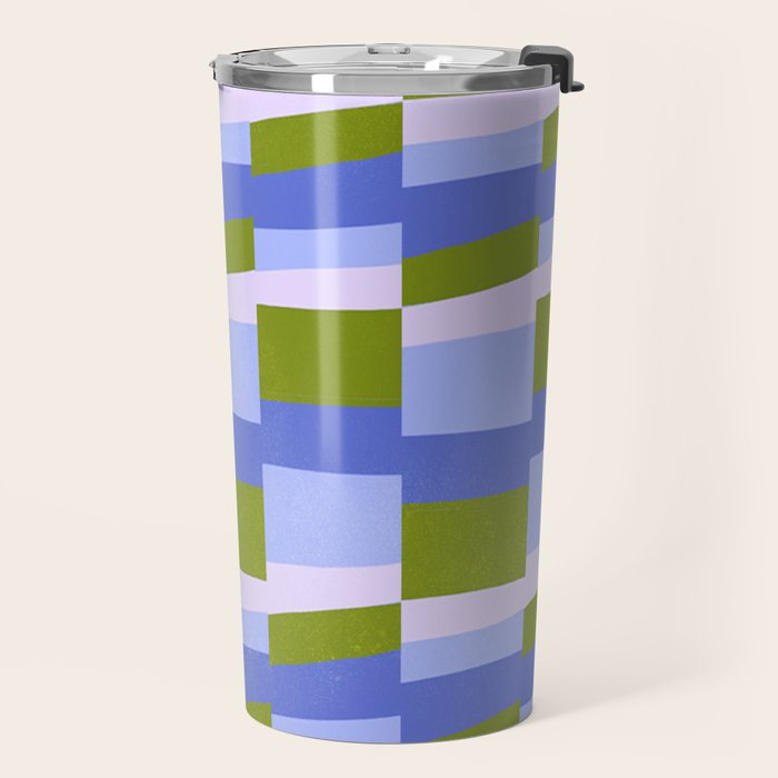 Woven Checkerboard, peri Travel Mug Gallery Image 2