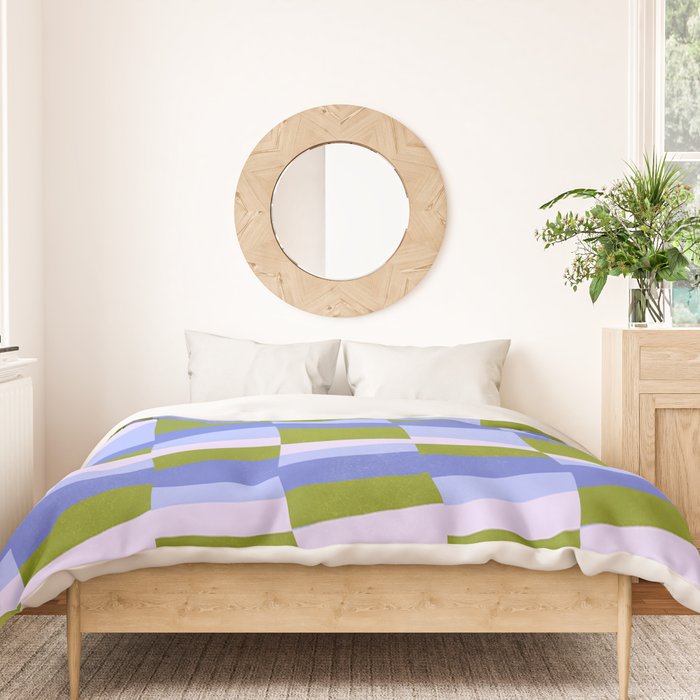 Woven Checkerboard, peri Duvet Cover Gallery Image 3