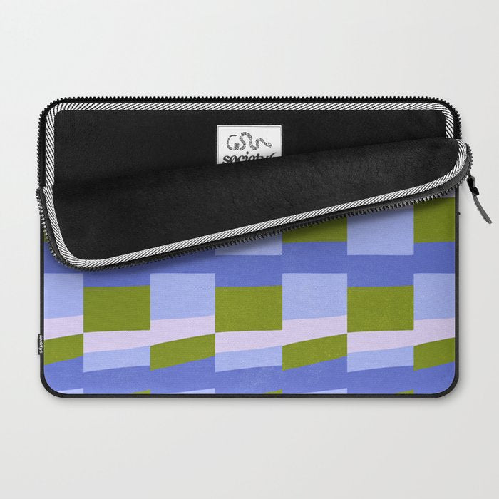 Woven Checkerboard, peri Laptop Sleeve Gallery Image 2