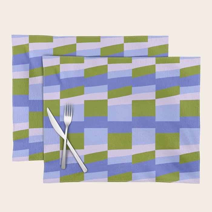 Woven Checkerboard, peri Placemat Gallery Image 1