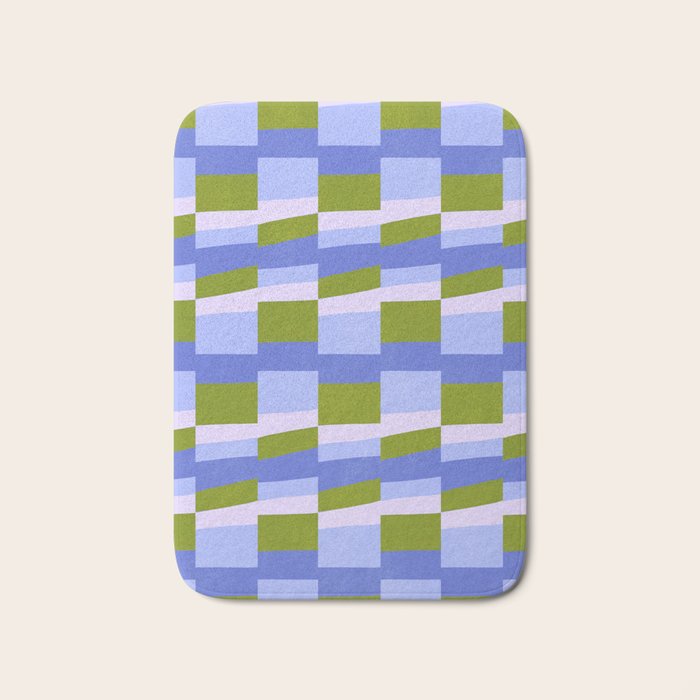 Woven Checkerboard, peri Bath Mat Gallery Image 1
