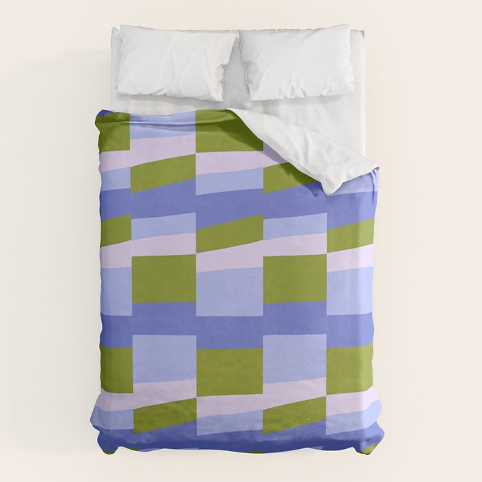 Woven Checkerboard, peri Duvet Cover Gallery Image 6