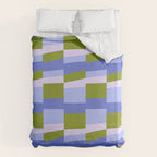 Woven Checkerboard, peri Duvet Cover Gallery Image 6