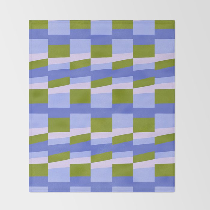 Woven Checkerboard, peri Throw Blanket Gallery Image 2