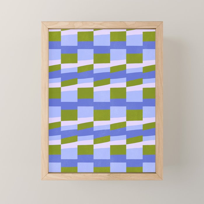 Woven Checkerboard, peri Mini Art Print Gallery Image 1