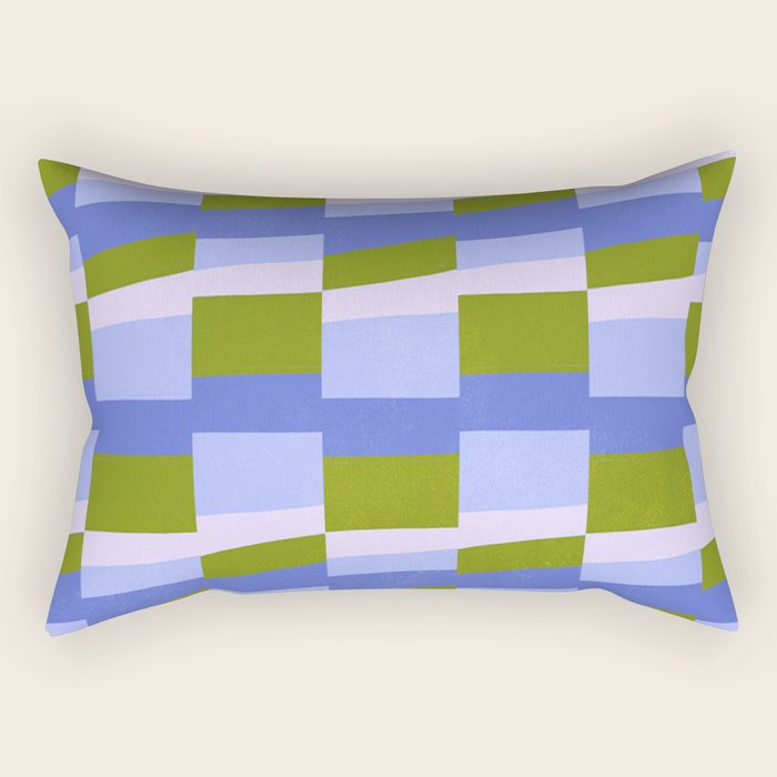 Woven Checkerboard, peri Rectangular Pillow Gallery Image 1