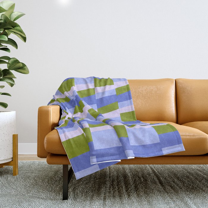 Woven Checkerboard, peri Throw Blanket Gallery Image 1