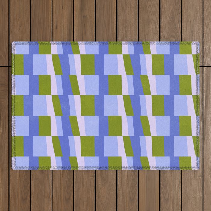 Woven Checkerboard, peri Outdoor Rug Gallery Image 1