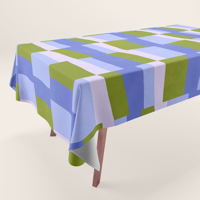 Woven Checkerboard, peri Tablecloth Gallery Image 1