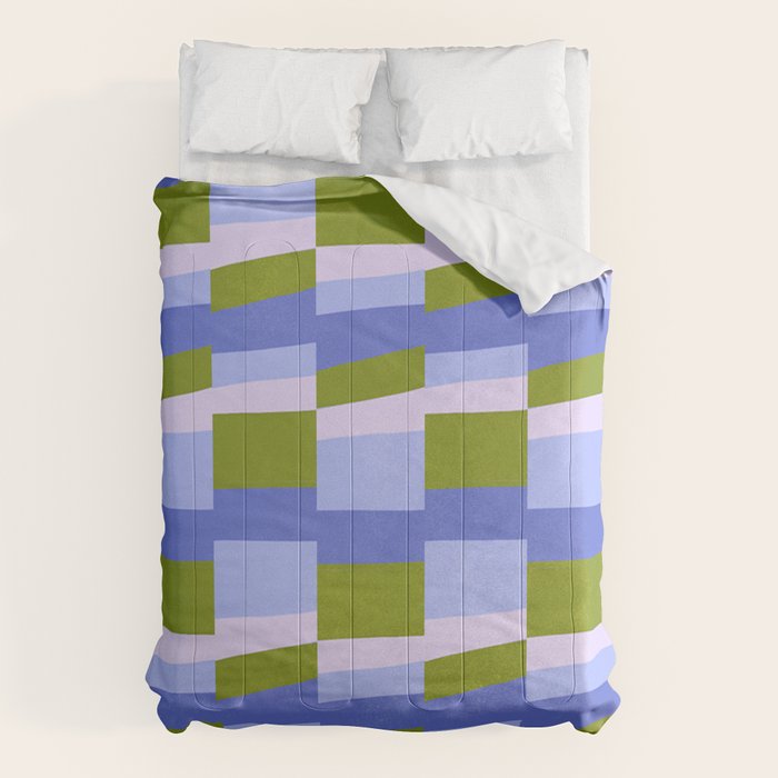 Woven Checkerboard, peri Comforter Gallery Image 6