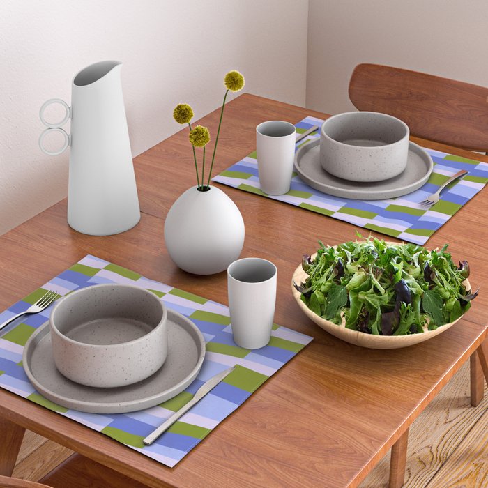 Woven Checkerboard, peri Placemat Gallery Image 2