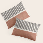 Terra Green Gray Lines Bold Minimalist Design Artwork Pillow Sham Gallery Image 3