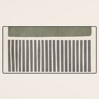 Terra Green Gray Lines Bold Minimalist Design Artwork Desk Mat Gallery Image 3
