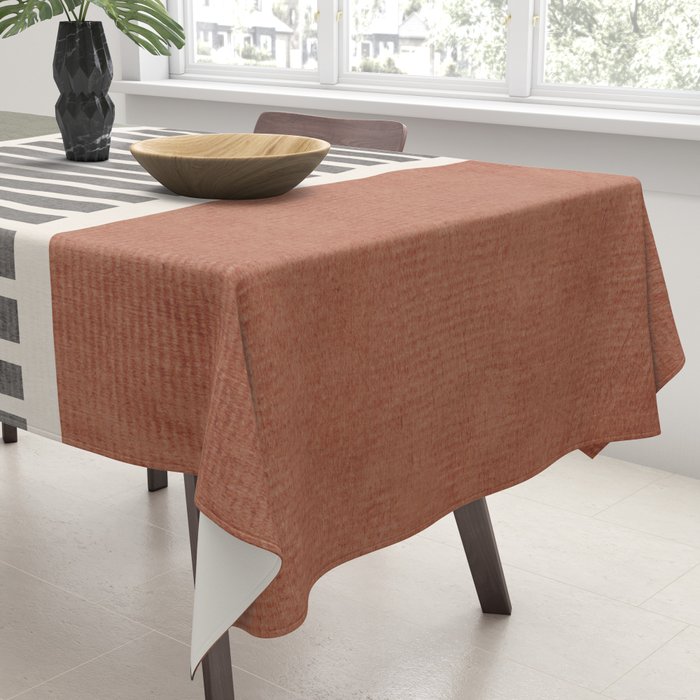 Terra Green Gray Lines Bold Minimalist Design Artwork Tablecloth Gallery Image 3