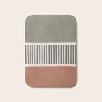 Terra Green Gray Lines Bold Minimalist Design Artwork Bath Mat Gallery Image 1