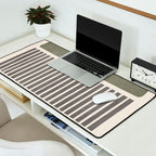 Terra Green Gray Lines Bold Minimalist Design Artwork Desk Mat Gallery Image 2